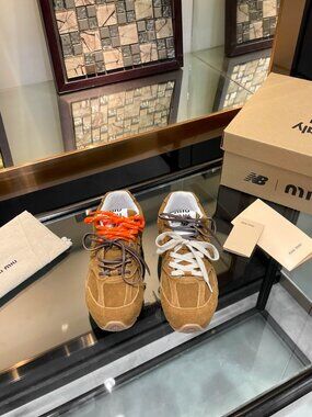 ✨ Authentic Miu Miu x New Balance Brown Suede Sneakers